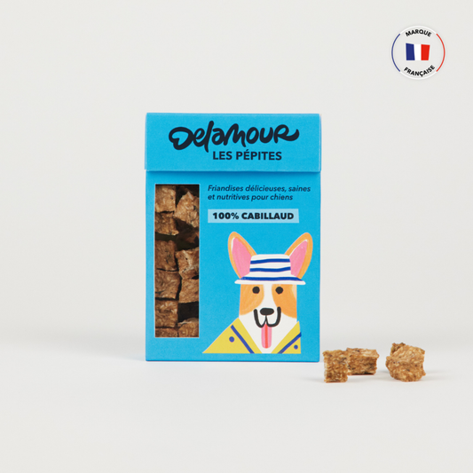 Les Pépites kārumi suņiem ar mencu (50g)