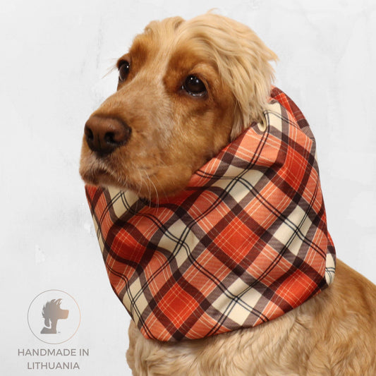 Ūdensizturīga suņu šalle (snood) | Copper Tartan