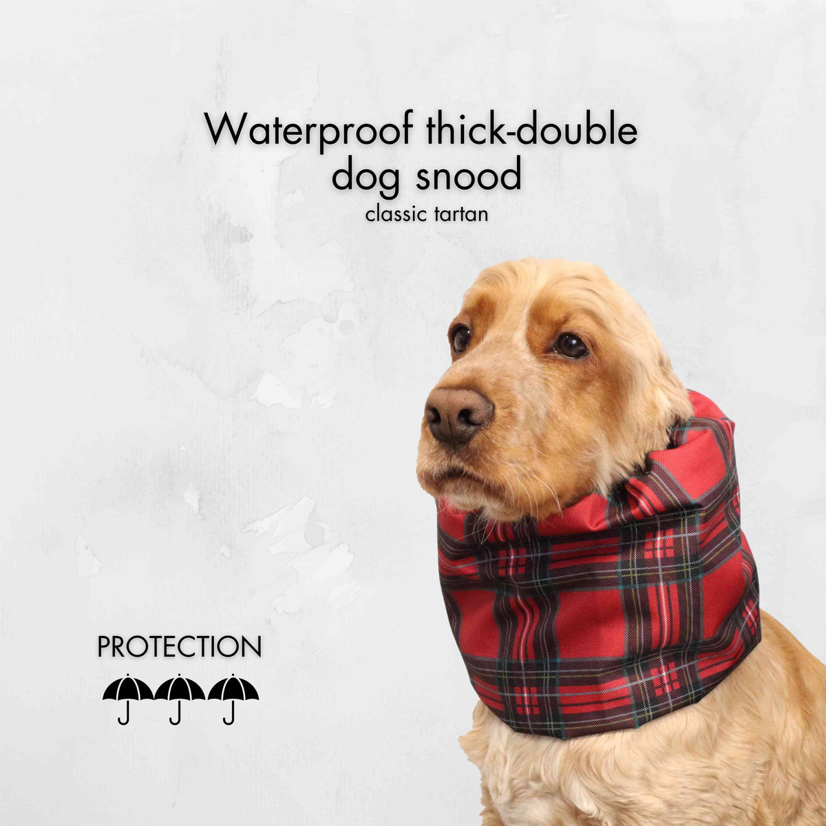 Ūdensizturīga suņu šalle (snood) | Red Tartan