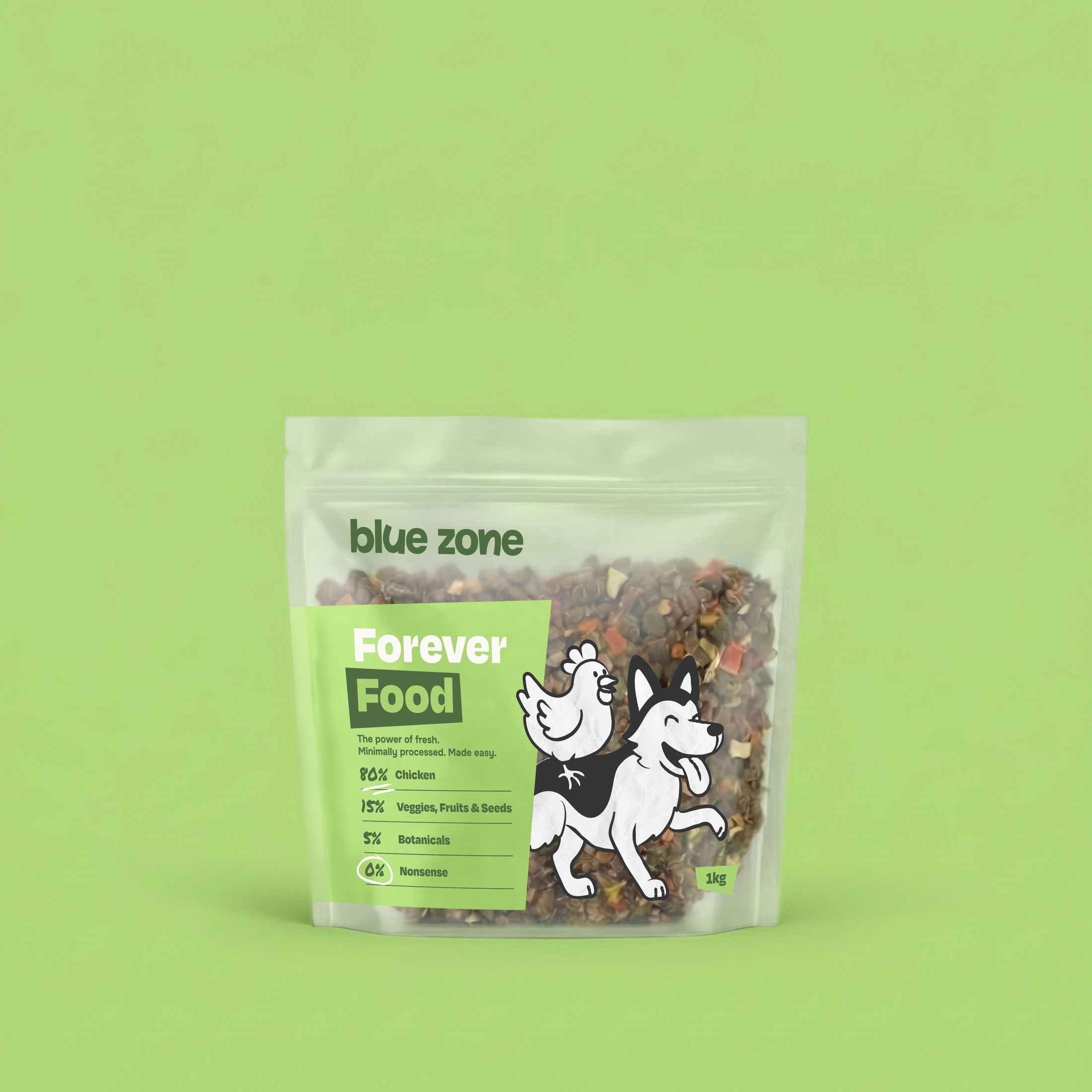 FOREVER FOOD - PILNVĒRTĪGA ŽĀVĒTA BARĪBA SUŅIEM AR VISTAS GAĻU (1 KG)