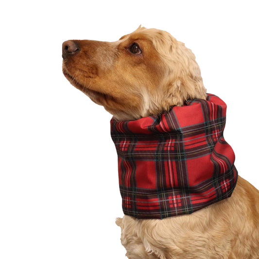 Ūdensizturīga suņu šalle (snood) | Red Tartan