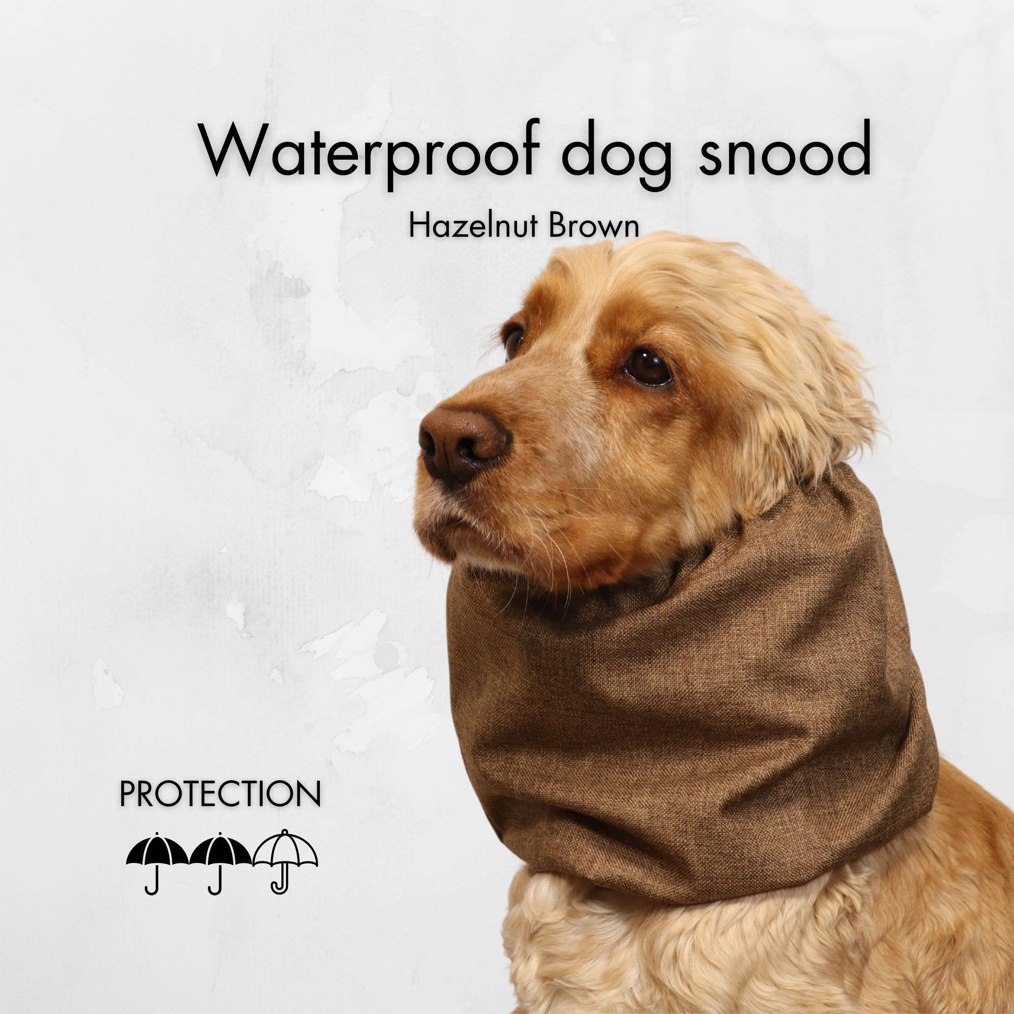 Ūdensizturīga suņu šalle | Hazelnut Brown: Regulējams spriegojums / M