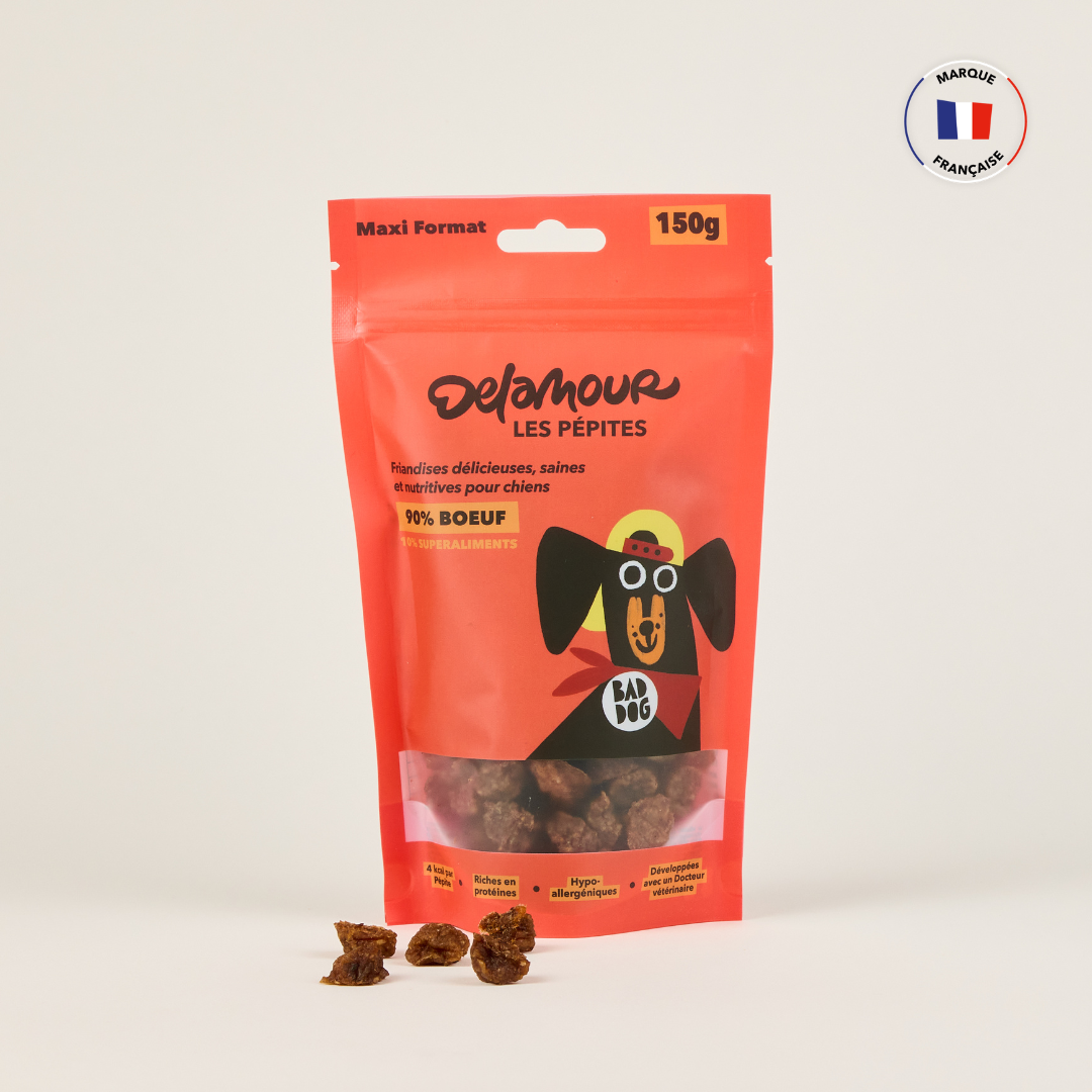 Les Pépites kārumi suņiem ar liellopu gaļu (150g)