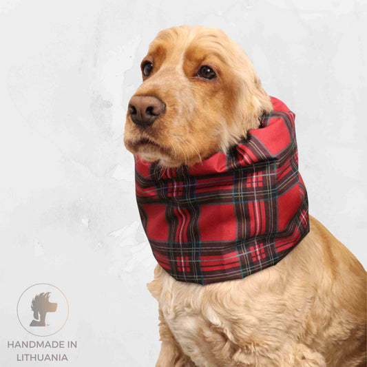 Ūdensizturīga suņu šalle (snood) | Red Tartan